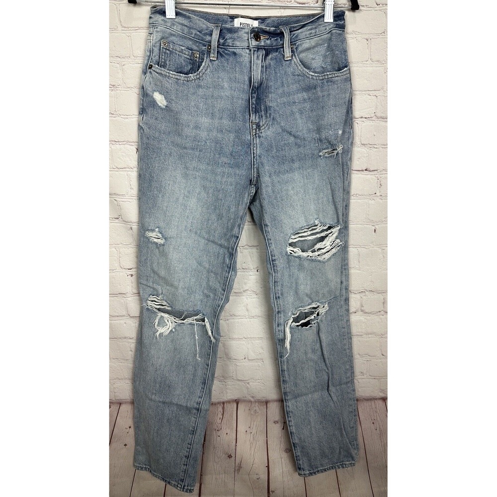 Pistola High Rise Distressed Skinny jeans stretch sz 27